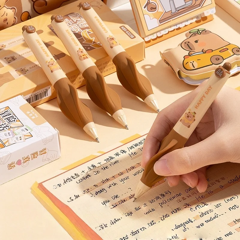 3 Pcs/box Retractable Gel Pen for Kids with Posture-Correcting Grip Smooth Writing for Tests Homework School Supplies