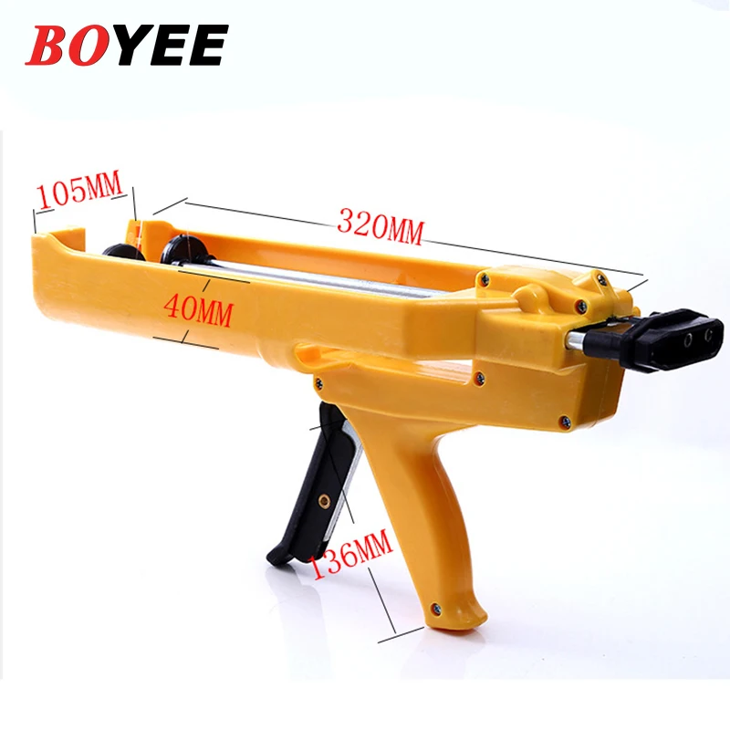 High quality 600cc 1:1 manual AB glue cartridge caulking gun 600ml Glue pressing gun caulking gun