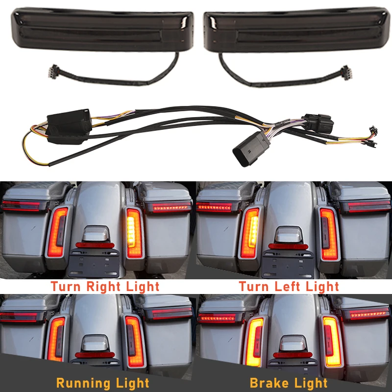 

Motorcycle Accessories Saddlebag LED Lights for 2023 CVO & 2024 Harley Davidson Touring (Red)
