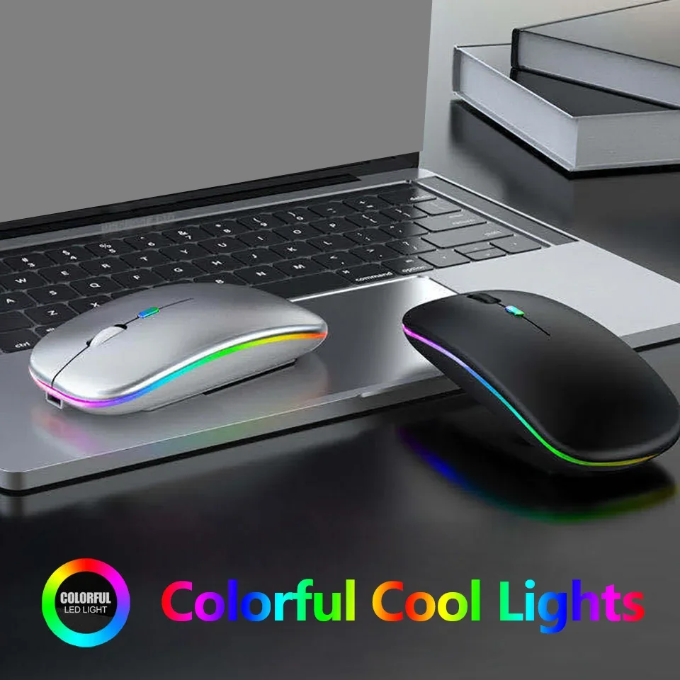 Wireless Mouse Rechargeable Dual Modes Bluetooth-combatible 2.4G USB Computer Mice For Laptop iPad Tablet Notebook Gaming Mouse