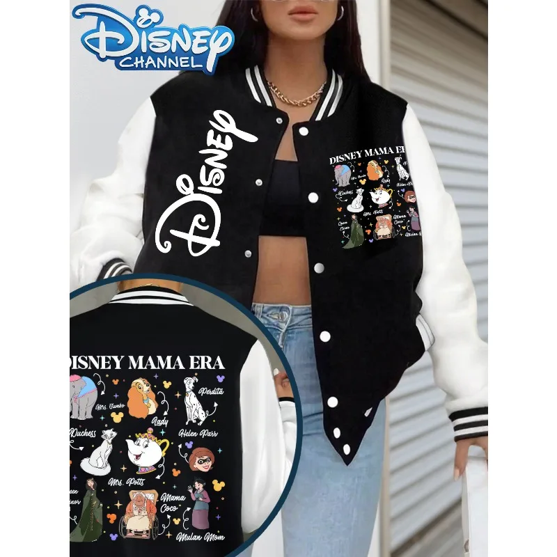 

Disney Women's College Jacket, Baseball Jacket, Women's Y2K Autumn/Winter Top, Casual Fashion, Men's and Women's Versatile Top