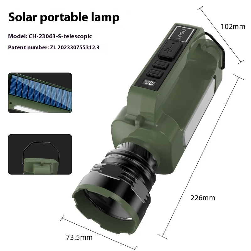 High Power Led Flashlight Rechargeable Super Bright Searchlight Waterproof Hand Lantern Outdoor Portable Work Light