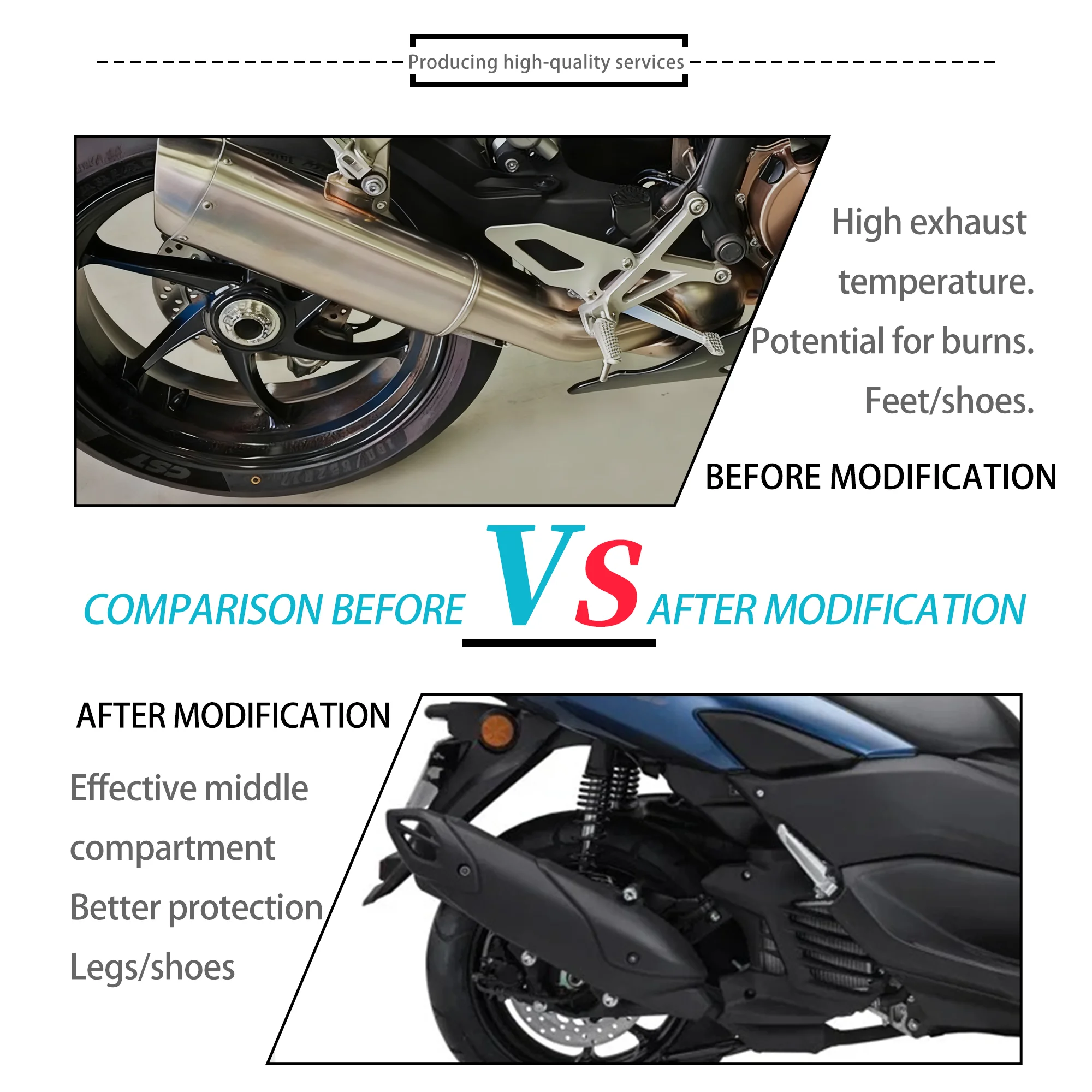 Fit for Yamaha NMAX 125 2021-2025 TECH MAX NMAX 155 2021-2024 Moto Exhaust Pipe Cover Cowl Protector 2022 2024 NMAX125 NMAX155