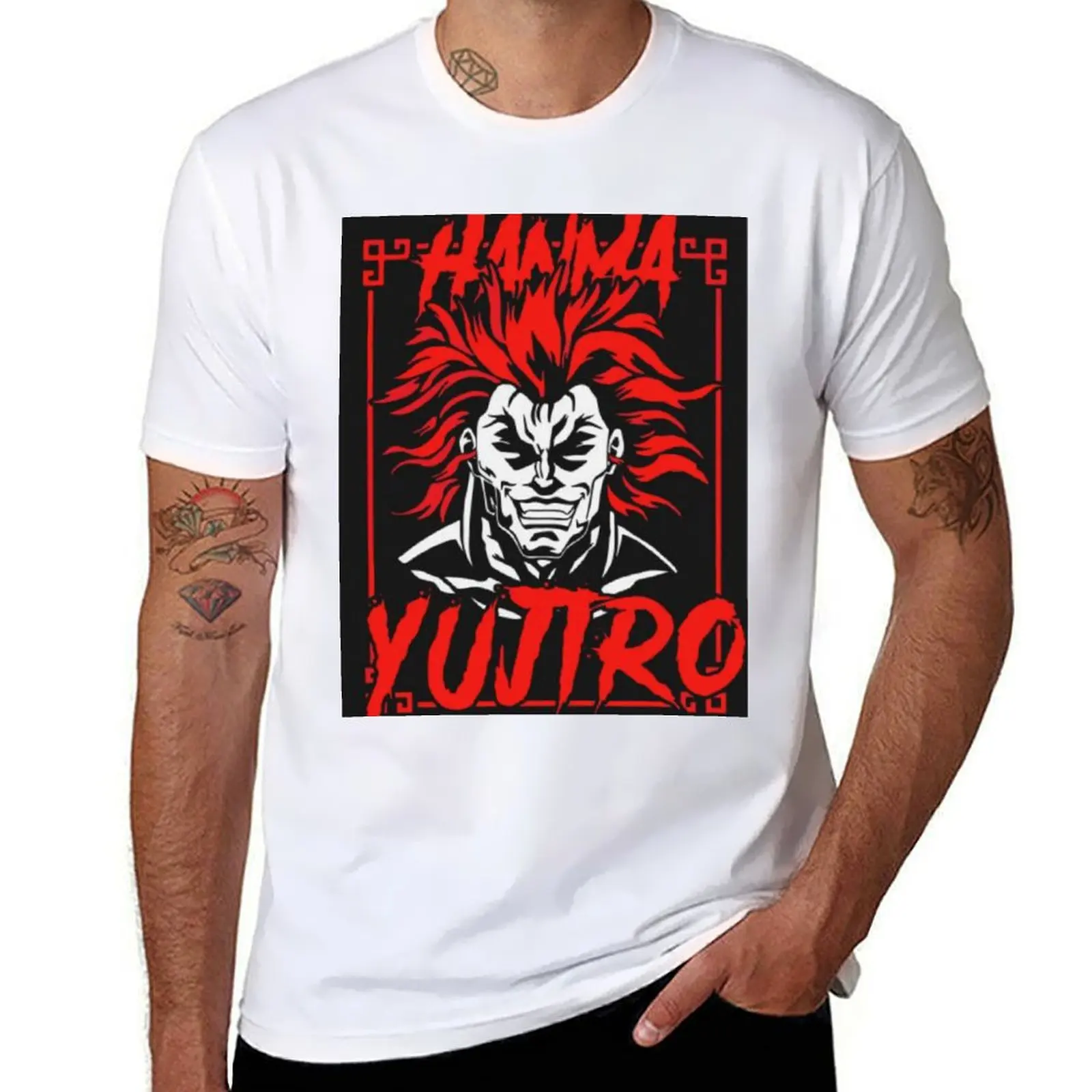 

Baki-Yujiro Hanma Badass футболка мужская футболка с рисунком мужская футболка дизайнерская футболка