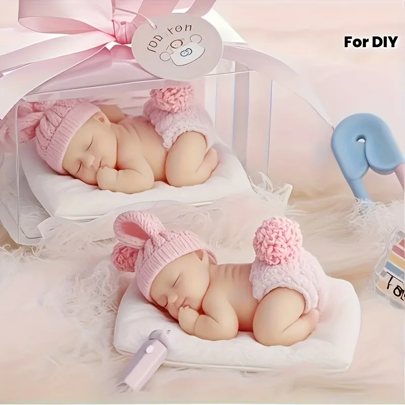 

Силиконовая форма для малышей, 1 шт., идеально подходит для создания подарков из эпоксидной смолы или для изготовления мыла и свечей.