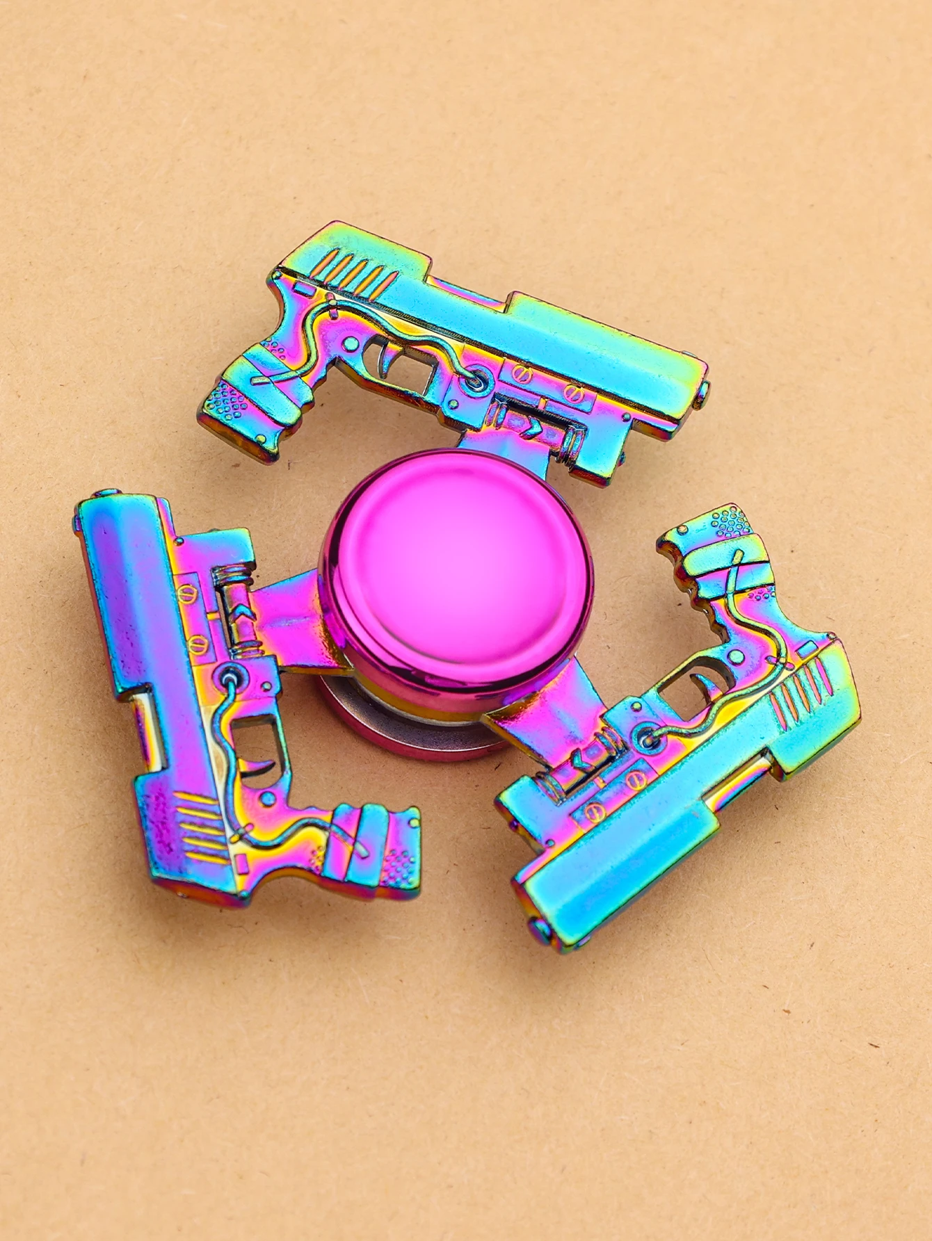 Jouet Fidget Spinner coloré pour adolescents – Gadget portable anti-stress et de divertissement