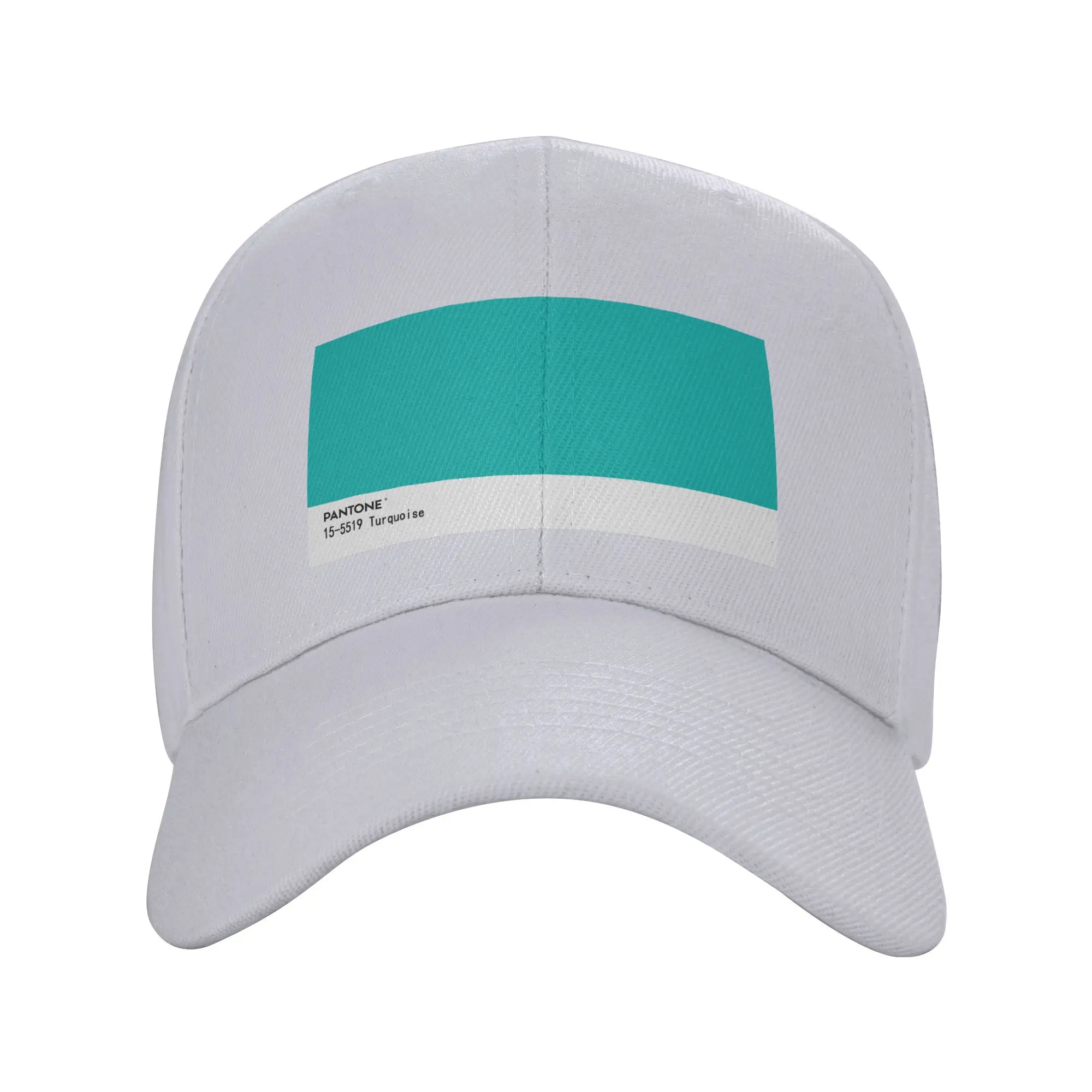 Turquoise Pantone Trendy Baseball Cap Street Fashion Moisture Wicking Hip Hop Cap