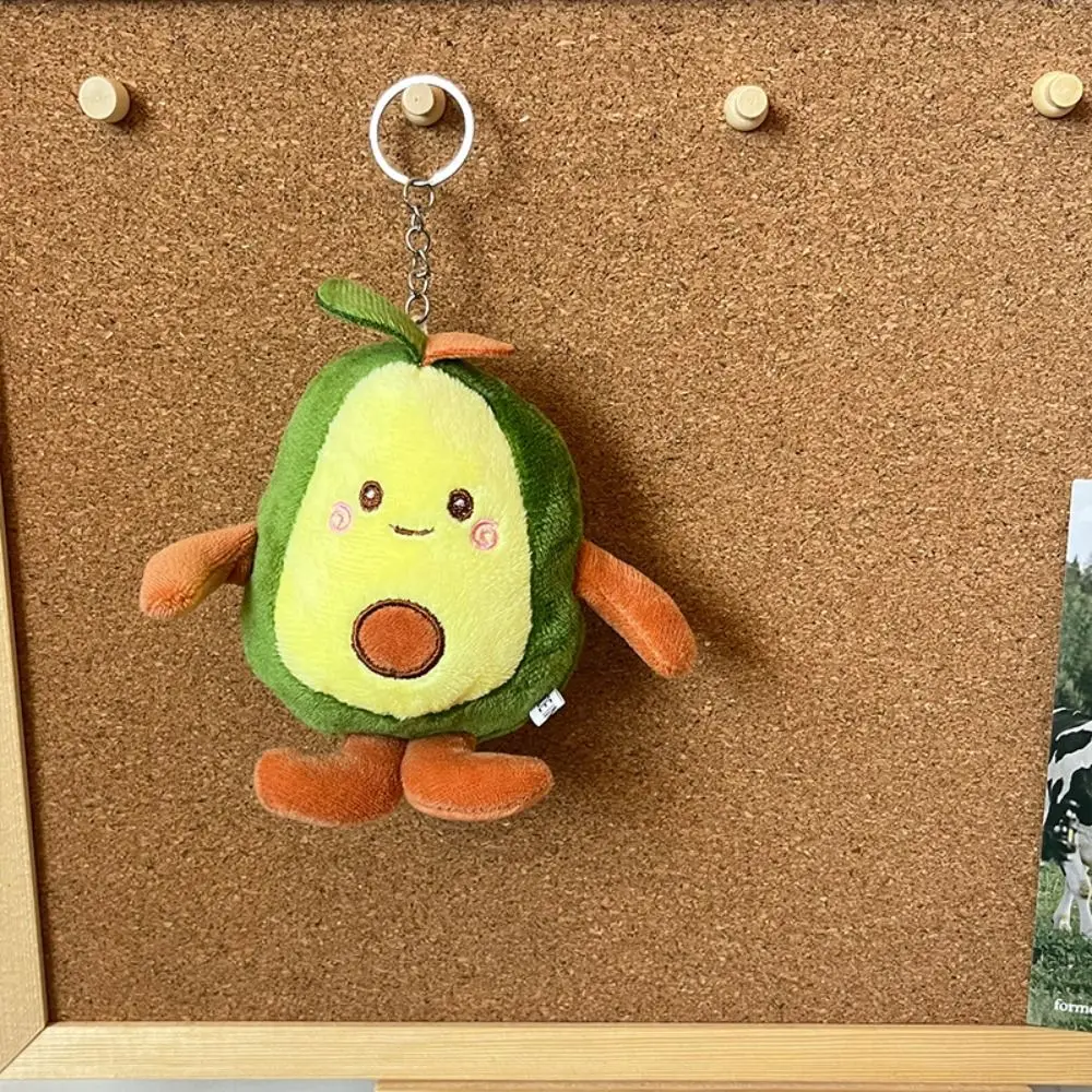 Birthday Gift Cute Fruit Avocado Doll Pendant Stuffing Doll Cartoon Avocado Keychain 13cm Green Plush Avocado Keyring Girl Gift