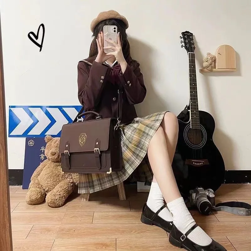 Large-capacity bag college jk bag school supply bag women's official document versatile shoulders diagonal