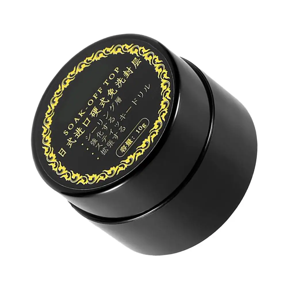 Gel per unghie sigillante Smalto nero Top Coat Duro per unghie Glitter Bottiglia personalizzata Polimerizzazione UV a lunga durata Nessun danno Regalo professionale