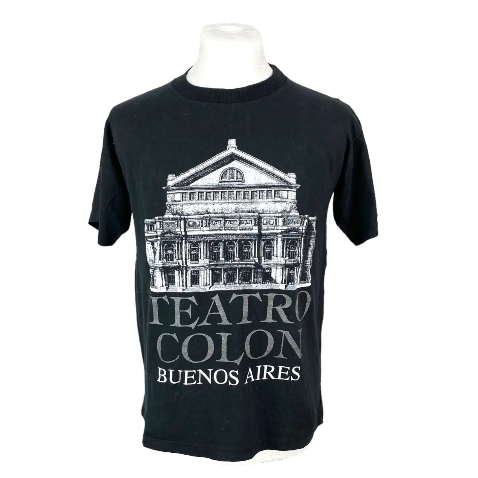 Teatro Colon T Shirt Large Vintage Black Tourist Travel Holiday T Shirt