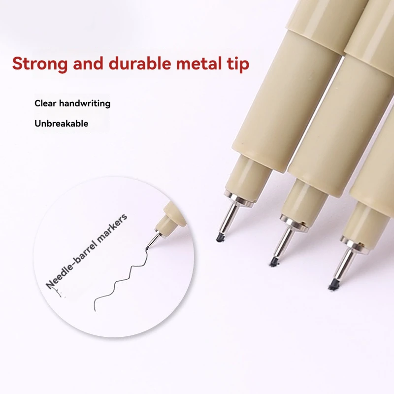 Zestaw pisaków do rysowania manga, pisaków igłowych, pisaków do linii haczykowych, pisaków do szkicowania, artykułów piśmienniczych i przyborów artystycznych z 12 końcówkami, pigmentowym tuszem Micron.