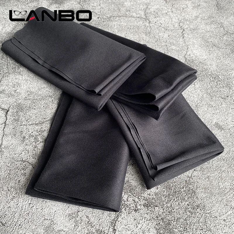 10pcs 35*35cm Big Size Black Chamois Glasses Cleaner Microfiber Glasses Cleaning Cloth For Lens Phone Screen Cleaning Wipes