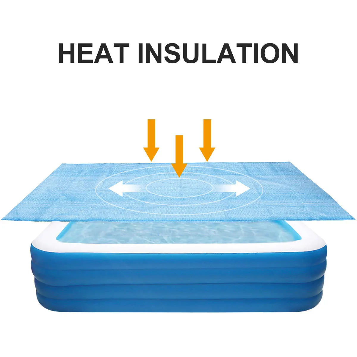 

300X120Cm Swimming Pool Heat Preserving Uv Resistant Waterproof Dustproof For Inflatable Frame Pools Pool Cover Mat Rainproof