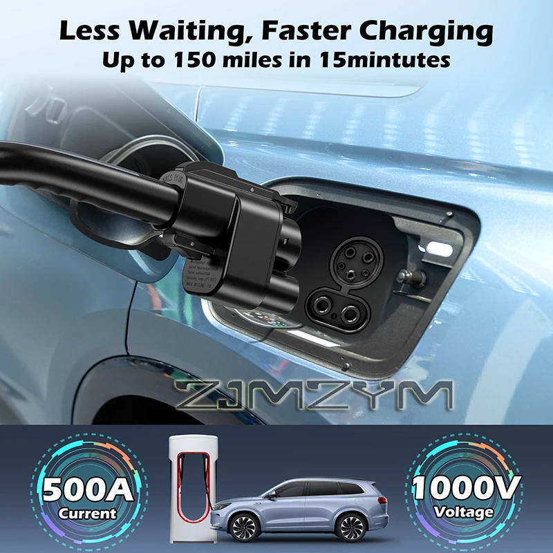 테슬라 슈퍼차저 500A 1000V 고속 충전 커넥터용 NACS-CCS1 어댑터, 포드 GM EV SAE 충전소와 호환 가능 썸네일 5