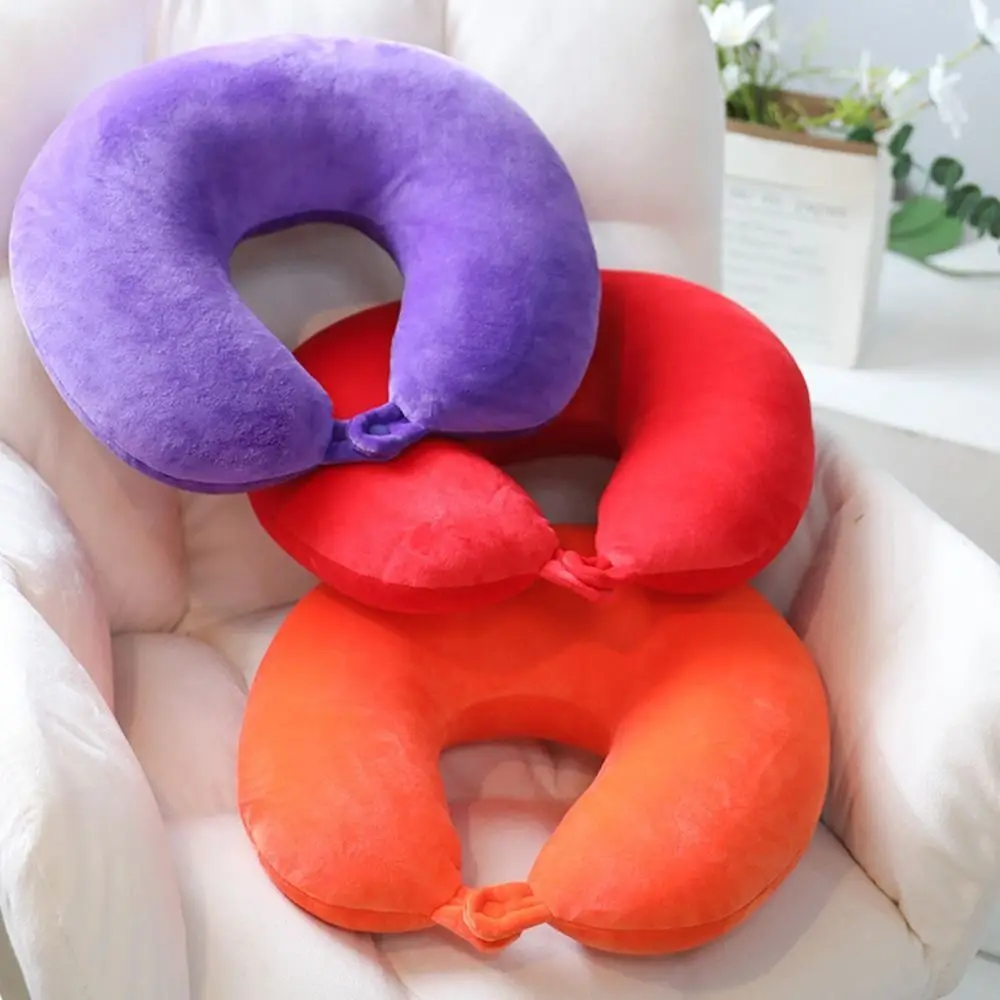 

Portable 2 in 1 U-shaped Pillow Cartoon Short Cute Fruit Neck Pillow Foam Particle Soft Fruit-shaped Pillow Outdoor Activities