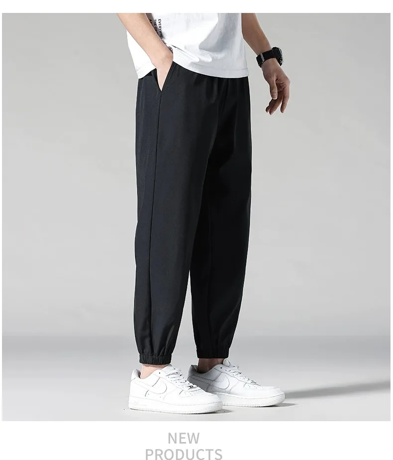 Spring and fall ankle niners vintage casual pants fashion brand men's High street simple all-in-one student sweatpants