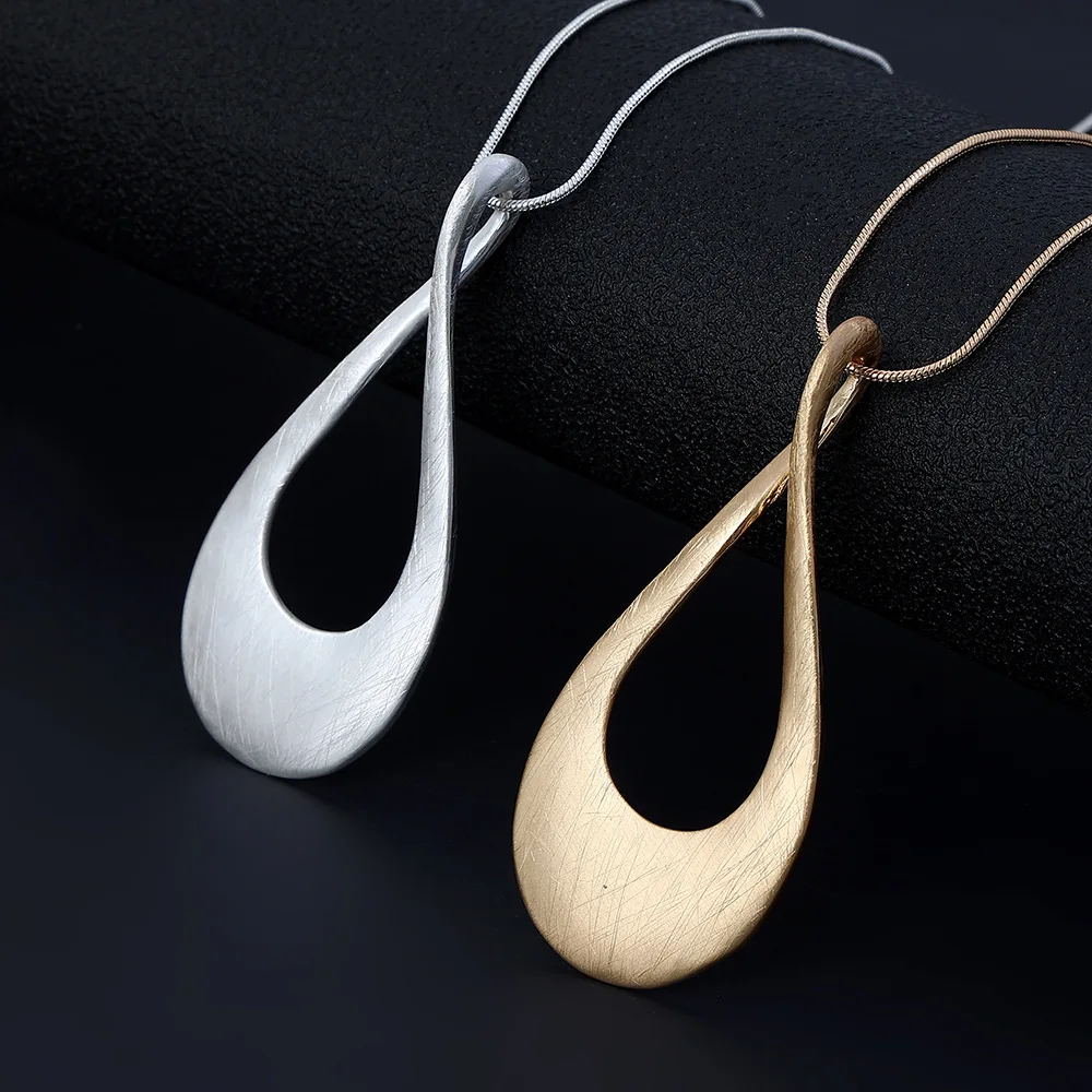 explosion, simple niche design sense, European and American foreign trade, water drop-shaped brushed jewelry
