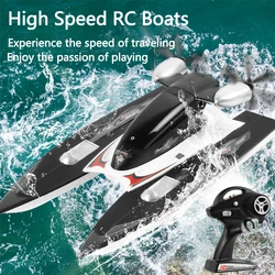 RC Boat 2.4Ghz 30km/h High-Speed Remote Control Racing Ship Water Speed Boat Waterproof Rechargeable For Children Model Toy 14+