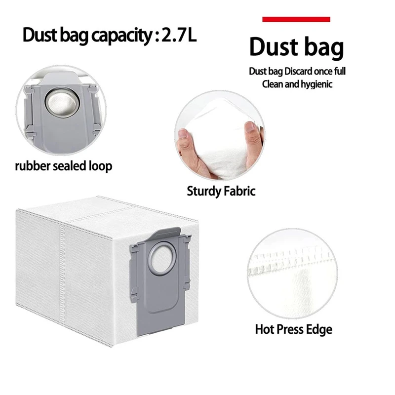 Accesorios para Roborock Qrevo Curv / P20 Pro piezas de vacío rodillo principal Cepillo Lateral filtro Hepa paño de mopa bolsa de polvo