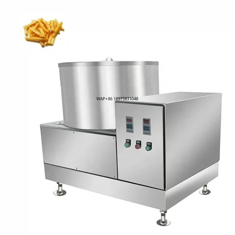 

Fruit Vegetable Dehydration Dewatering Machine Veget Spin Dryer Stainless Steel Potato Chips Deoiling Machine