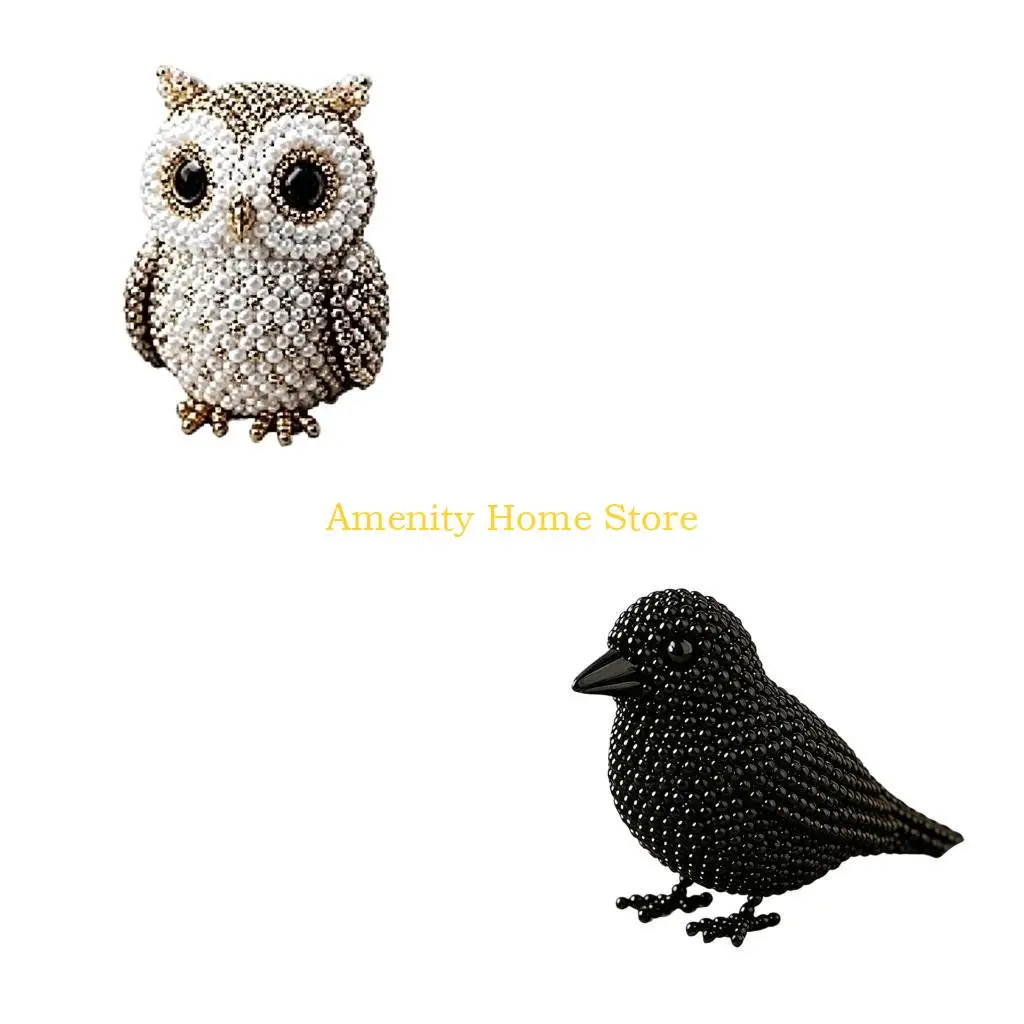 F26C Artistic Beaded Bird Collection Craft Pack Colorful Weaving Beaded Craft Tutorial Included for Hobby Activity