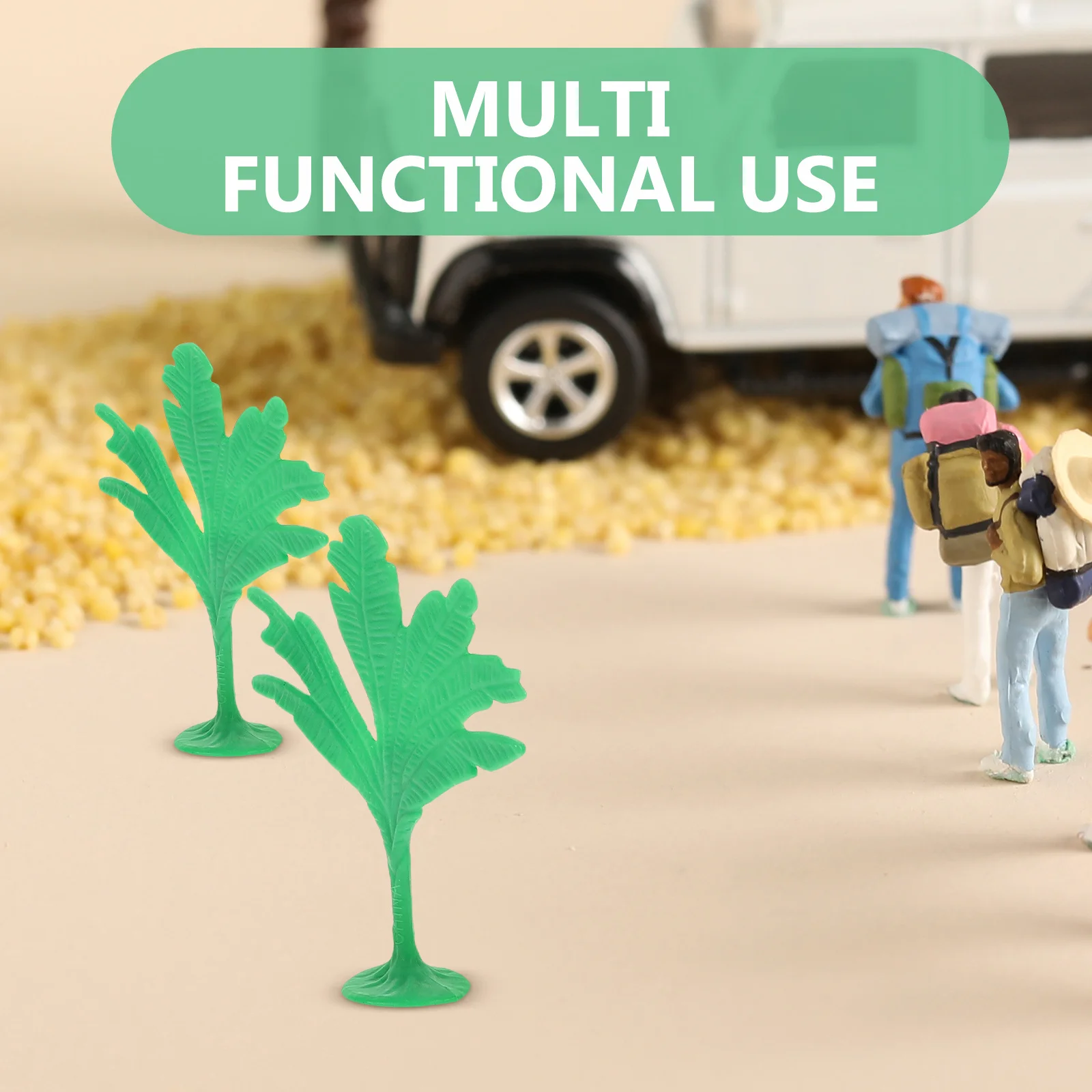 50 قطعة 7 سنتيمتر محاكاة شجرة الموز المنمنمات للمناظر الطبيعية العمارة دمية حديقة قطار مجموعة زينة لعبة شجرة بلاستيكية #4