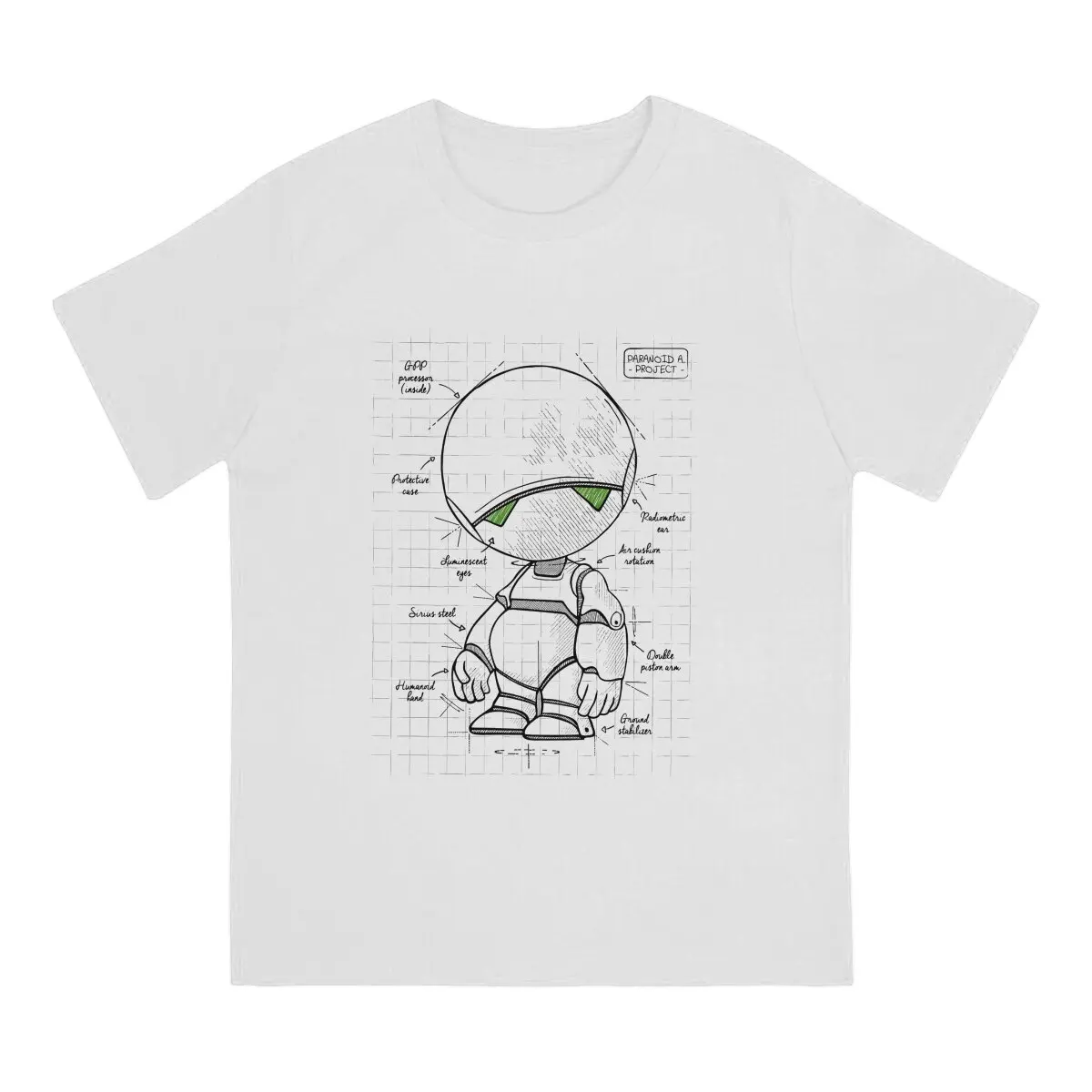 Droid project T-Shirt Men The Hitchhikers Guide To The Galaxy Film Awesome 100% Cotton Tees Round Neck T Shirt Graphic Clothes