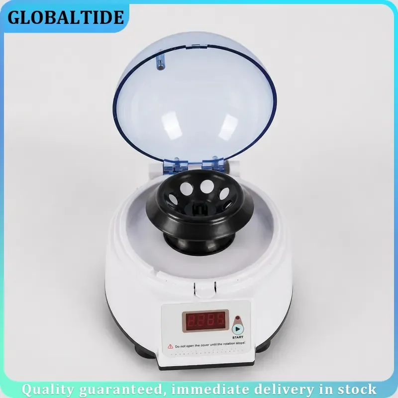 LXJ Mini Centrifuge DC220V 4000-8000RPM Portable Quiet Digital Laboratory PCR Microtube Centrifuge Biological Research