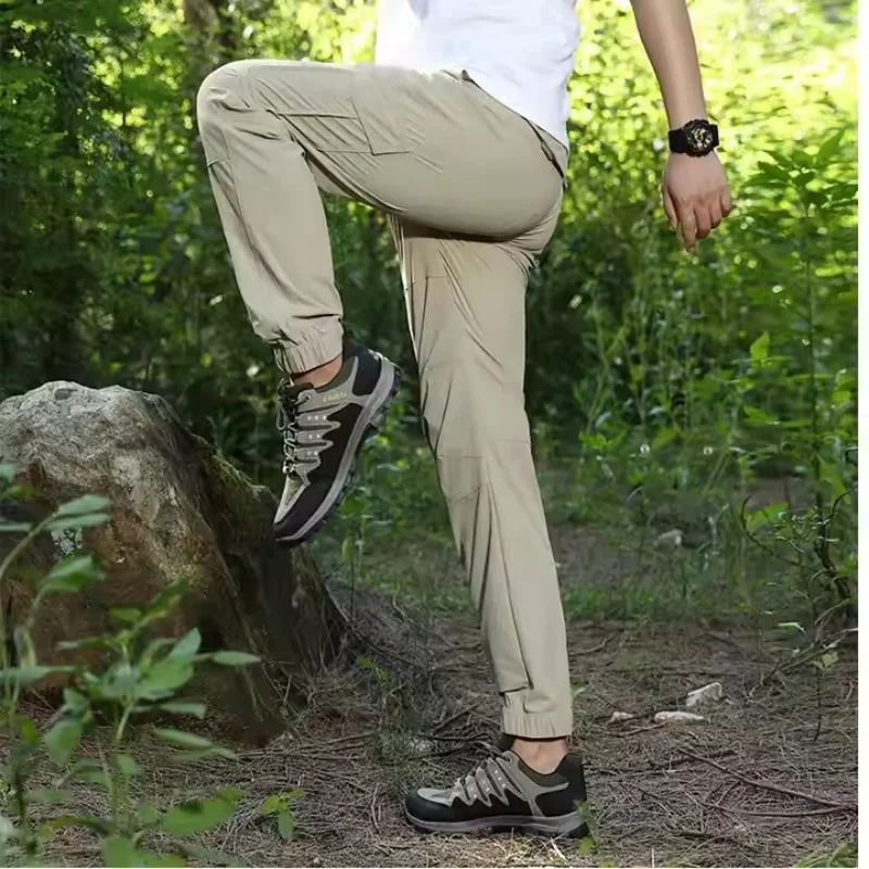 Summer Trousers Lightweight Breathable Fishing Pants Waterproof Outdoor Quick Dry Cargo Pant Men Plus Size 7XL Work Wear Bottoms