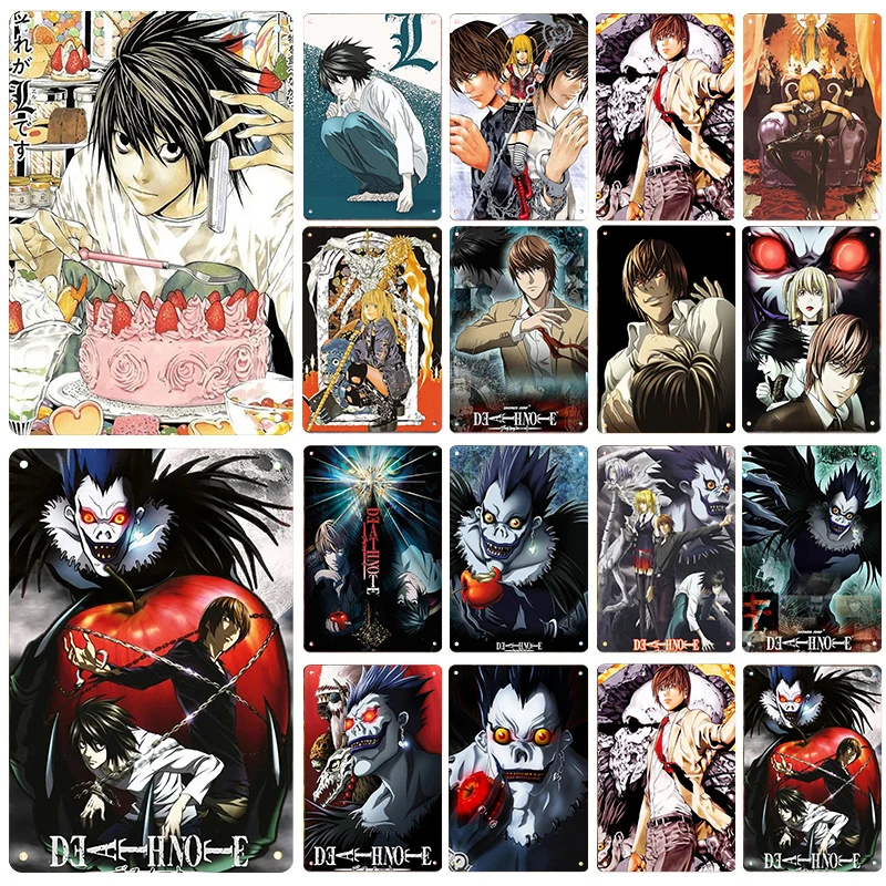 HD Classic Japanese Anime Death Note Family Canvas Painting Iron sheet painting and Prints Wall Art Picture for Room Home Decor