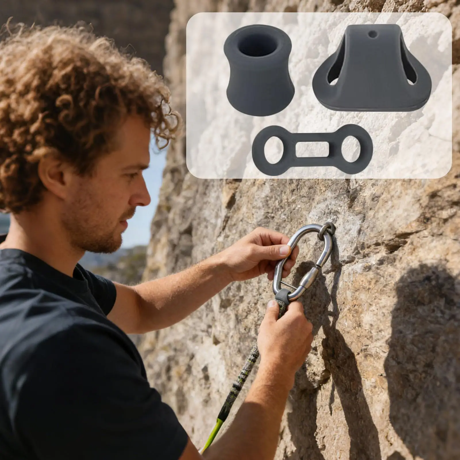 

Альпинистские карабины, стопорные инструменты, силиконовые сверхмощные безопасные спасательные такелажные веревки, фиксирующий стопор, комплект для спуска