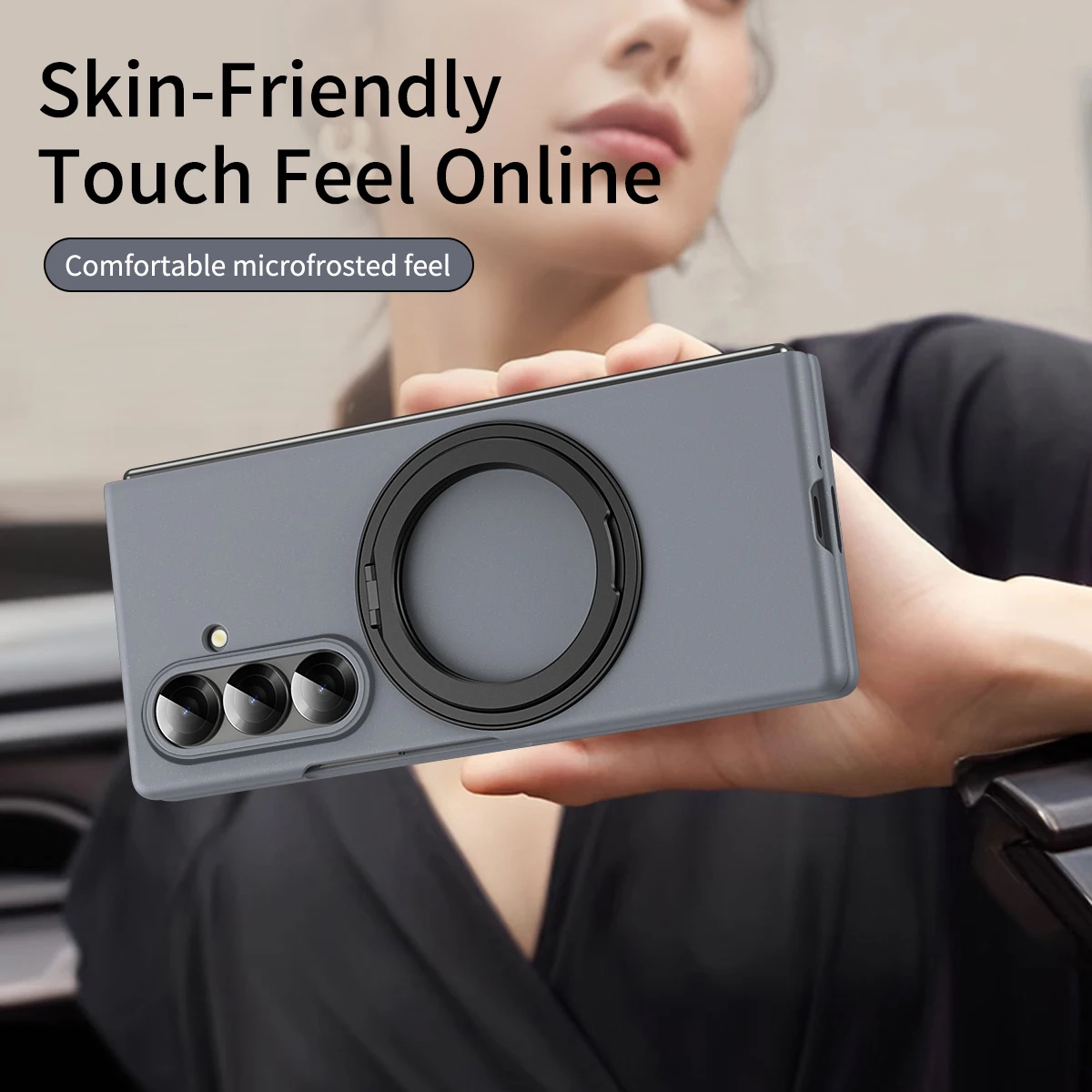 

For Samsung Z Fold 8/7/6/5/4/3 5G Case ,invisible Ring Bracket Hinge Protection Full Cover,w/Tempered Glass Protective Films New