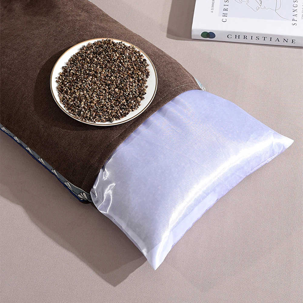 New Buckwheat Hull Pillow Grain Pillow To Help Sleep Protect The Neck Pillow Side Back Stomach Sleeper Remedial Pillows Bedding