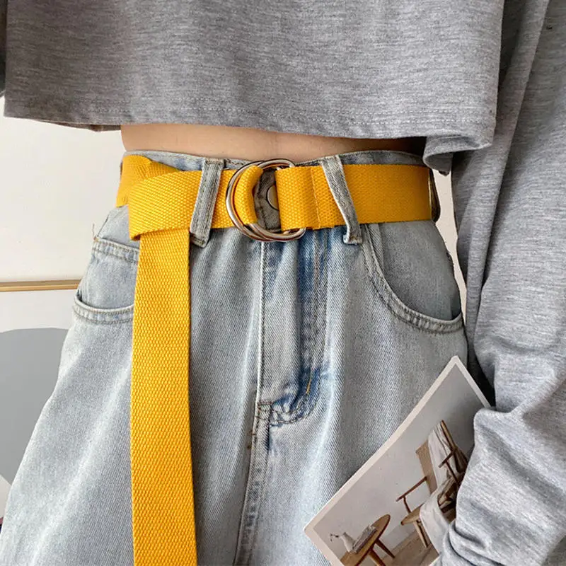 Men And Women Belt Universal Double Buckle Multifunctional Belts For Unisex Fashion No Punching Waistband Jeans Decoration