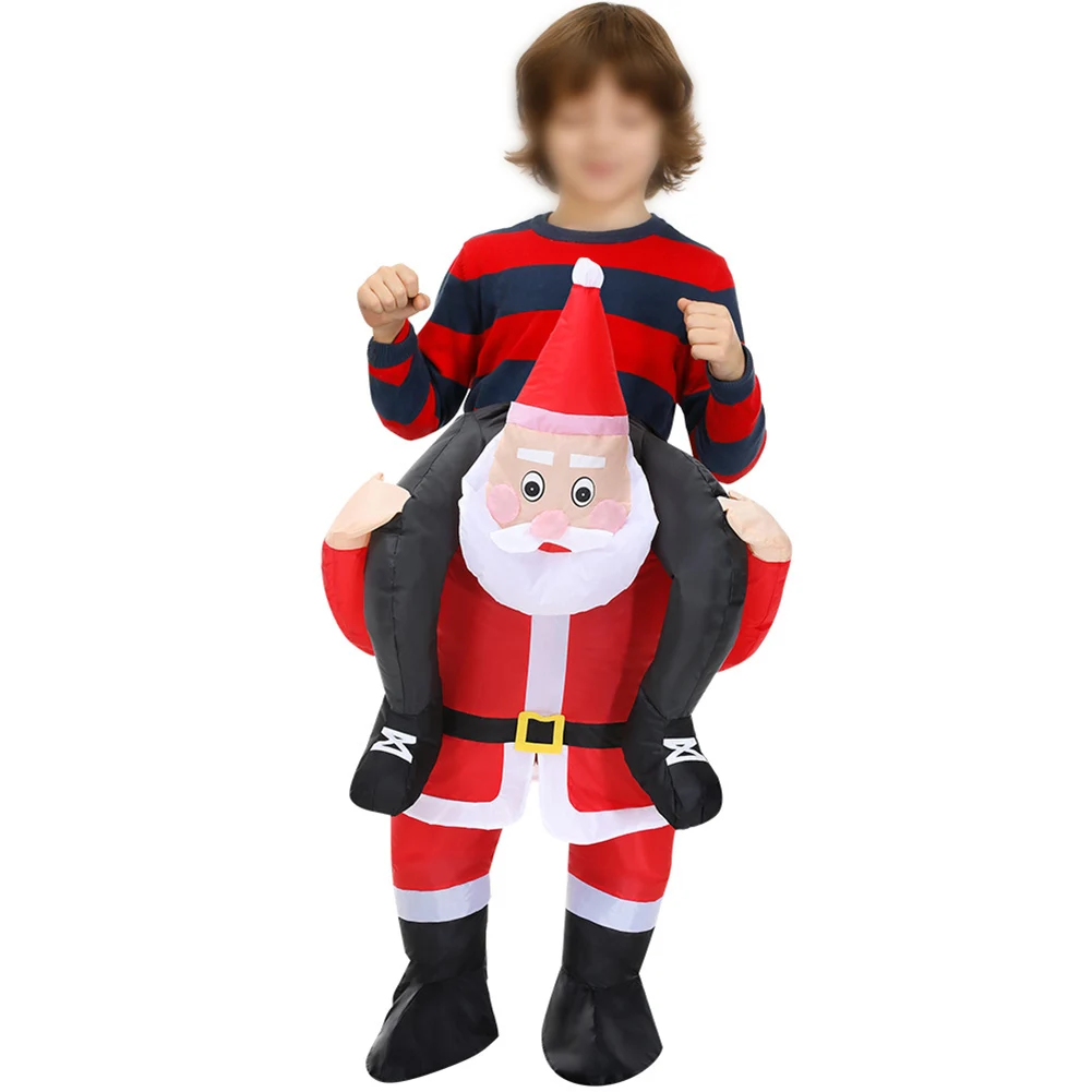 Unique Inflatable For Christmas Costumes Jolly Santa & Happy Snowman Great For Celebrating the Holidays Together