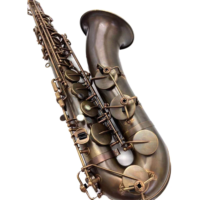 Yellow Brass Material Tenor Saxophone Popular Selling Old Matt Design