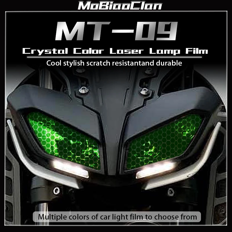 

For Yamaha MT09 Motorcycle color change Headlights and taillights honeycomb laser film durable accessories