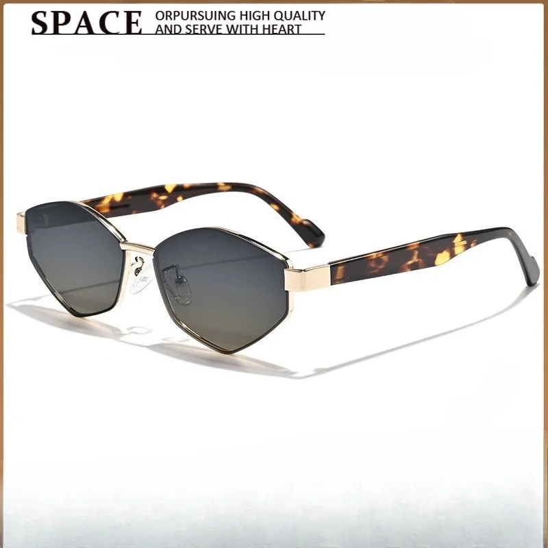 New Polygon Polarized Sunglasses  High‑End Versatile UV Protection Sun Glasses Unisex Custom Blue Light Blocking Myopia Lenses