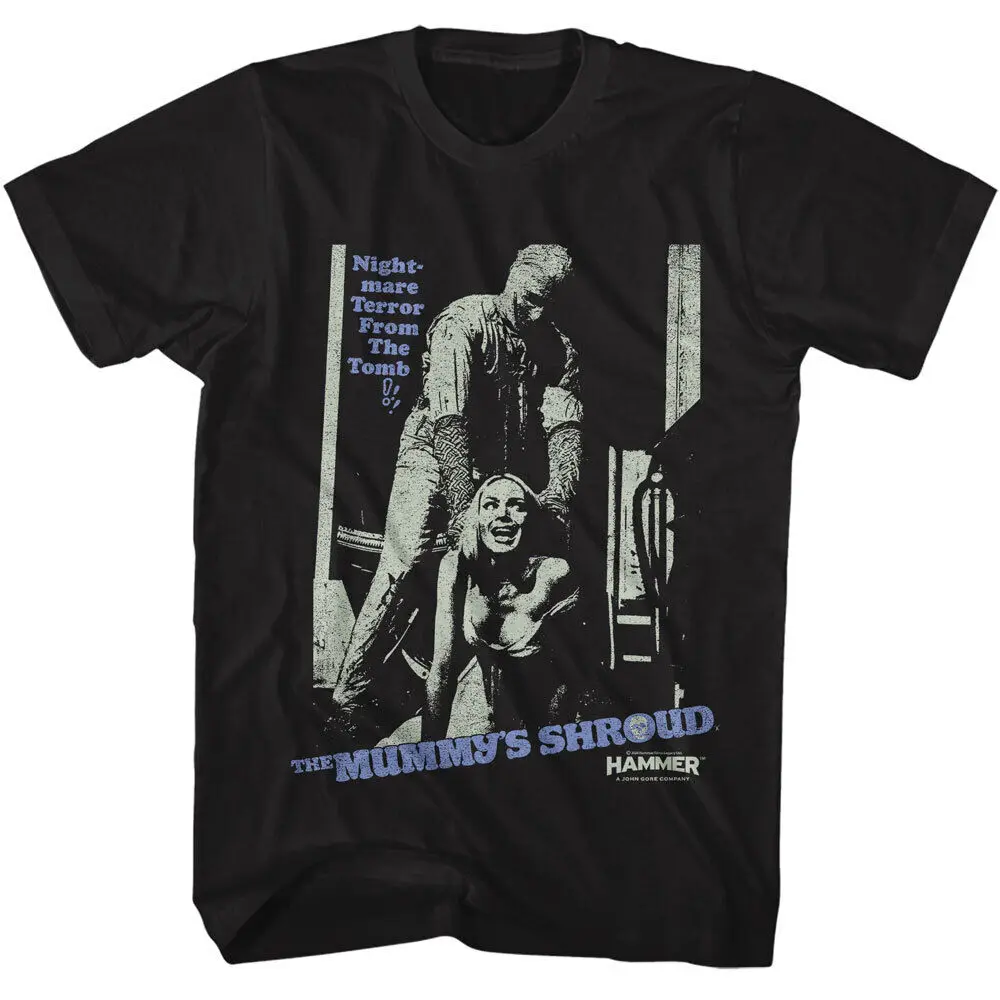 Hammer Horror Movie The Mummy's Shroud Terror From The Tomb Men's T Shirt