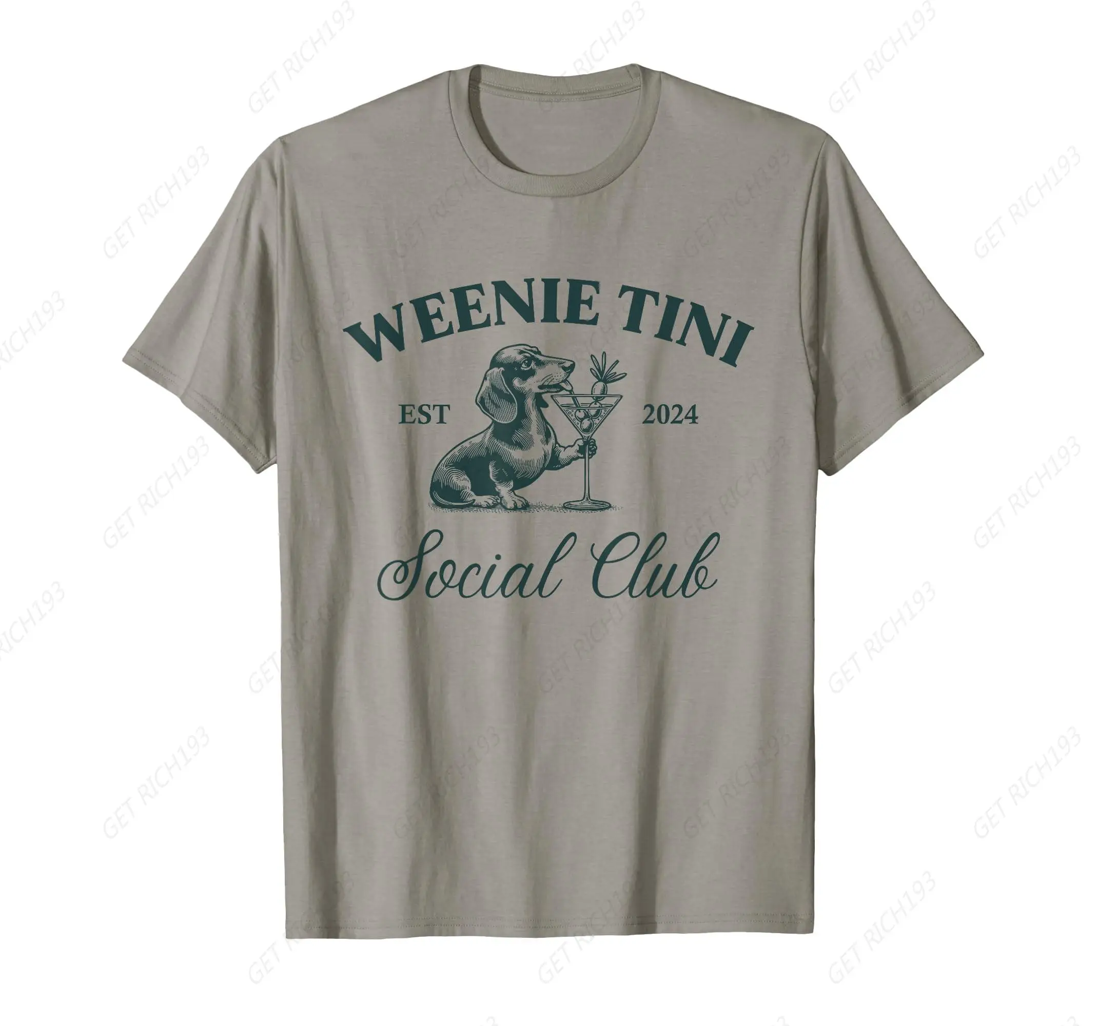 Social Club Dachshund T-Shirt Dachshund Weenie Tiny Funny Meme Tee Unisex Cotton Short Sleeve