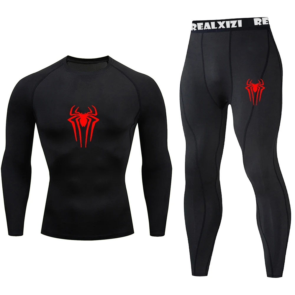 Rashguard Workout Gym Clothing Sportswear Training Fitness Tracksuit Men's Sport Compression Suit Running Set Boxing Shorts