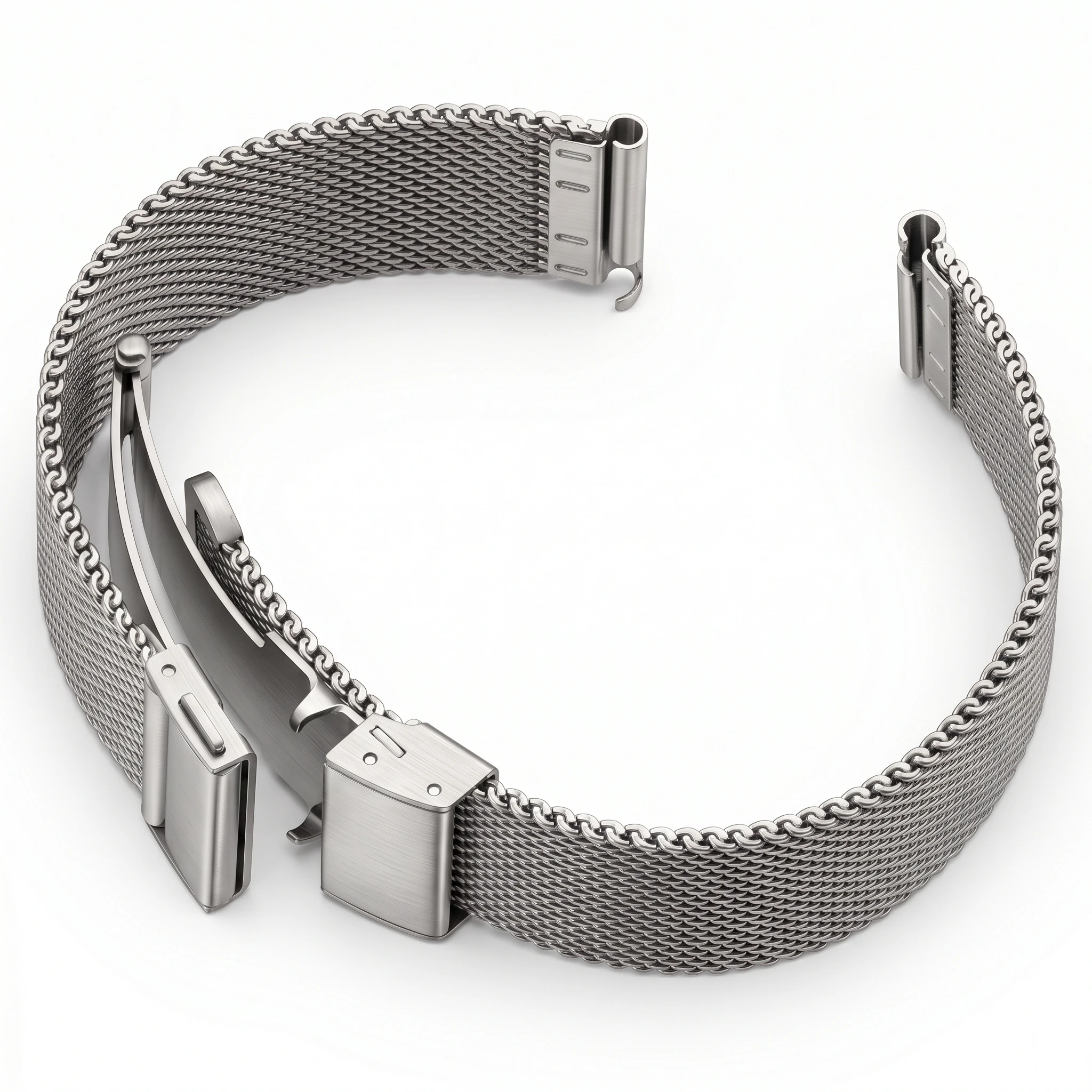 Edelstahl Mesh Milanese Loop Armband Schnellverschluss Armband Silber Schwarz für Galaxy Watch 4 3 Armband 16 mm 18 mm 20 mm 22 mm