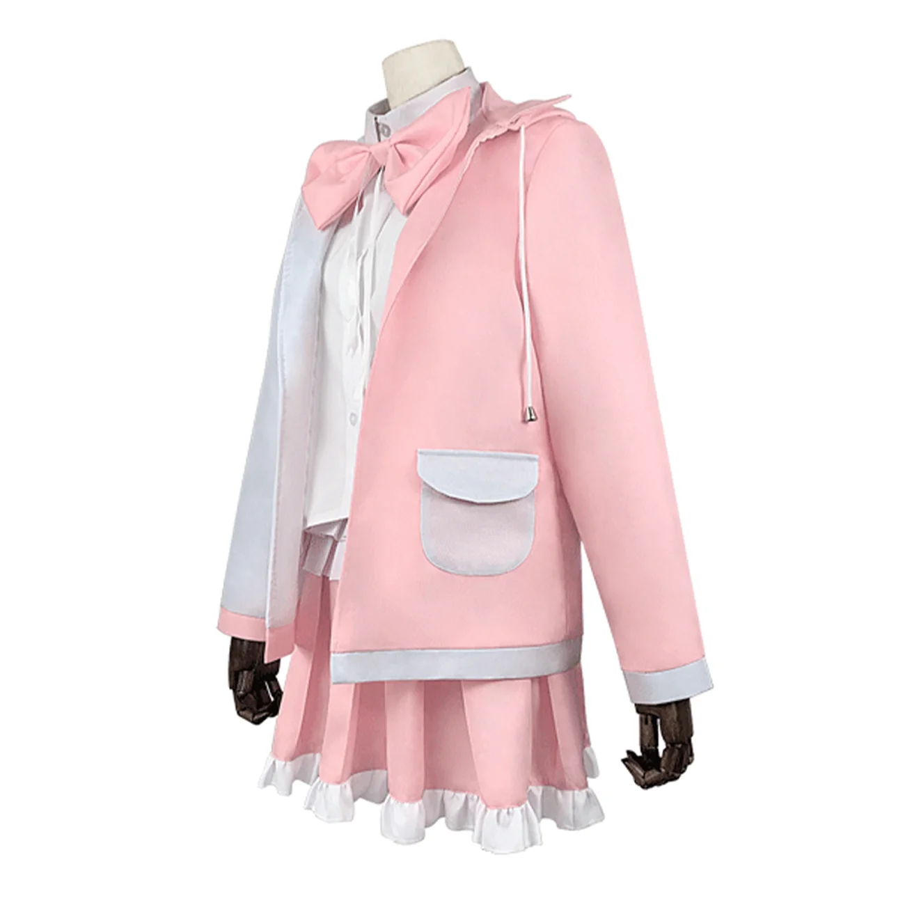 Game Cos Monomi Cosplay Kostuum Partij JK Uniform Volledige Set Vrouwelijke Roze Pak Halloween Rollenspel