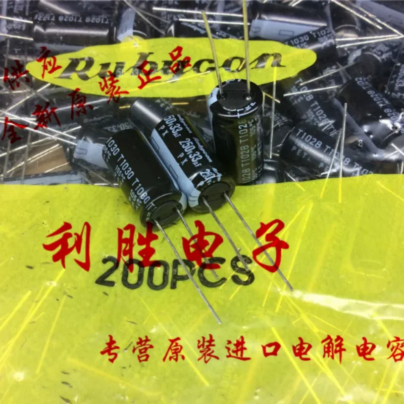 10PCS-100PCS Original Japanese ruby aluminum electrolytic capacitor 250V33UF 10X20 PX 105 degree ultra small volume