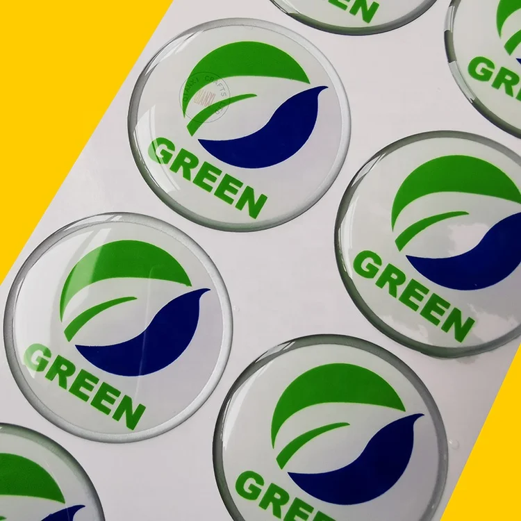 Custom logo High quality customized printing UV resistant resin stickers, Waterproof transparent dome labels, 3D epoxy stickers view 2