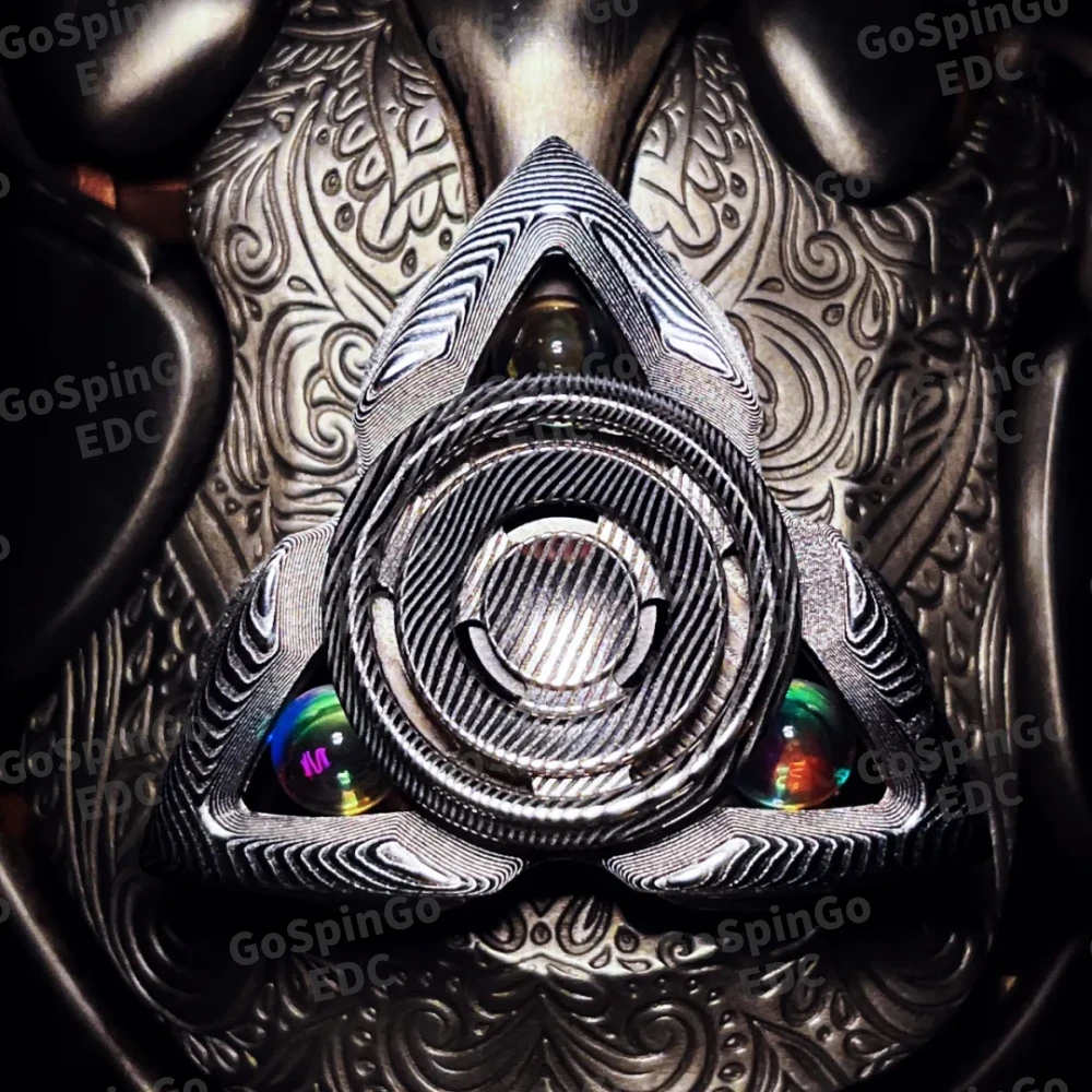 DOB EDC Double Brightness Fidget Spinner Fidget Toys For Adults Office Desk Accessories Anxiety Relief Gadgets Spinner