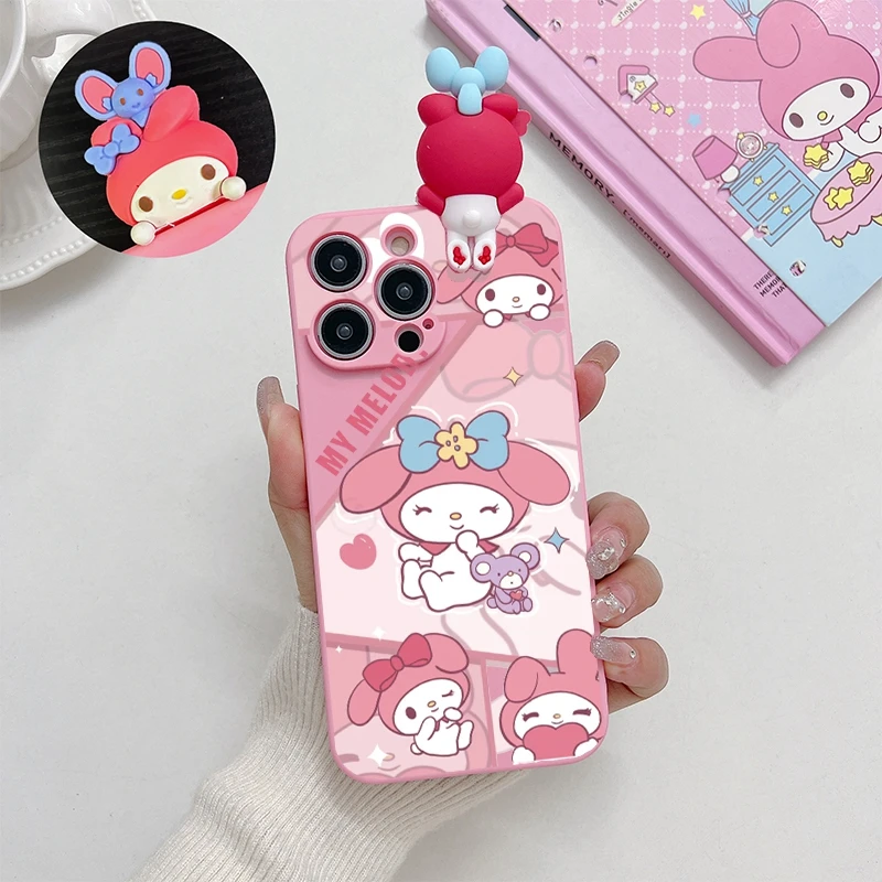 Cute 3D Sanrio Doll Case For Redmi Note 12 10 13 11 9 8 7 11S 9S 10S 9C 10C 9T Xiaomi Mi 11 Lite Poco X3 X5 Pro Tpu Phone Cover