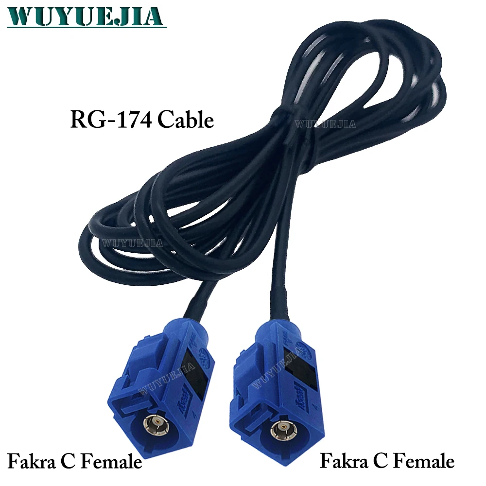 1Pcs RG-174 Cable Blue Fakra C Male Plug or Female to Beige Fakra I Female Jack Connector 50ohm RF Coaxial Cable 10 CM-10 Meters