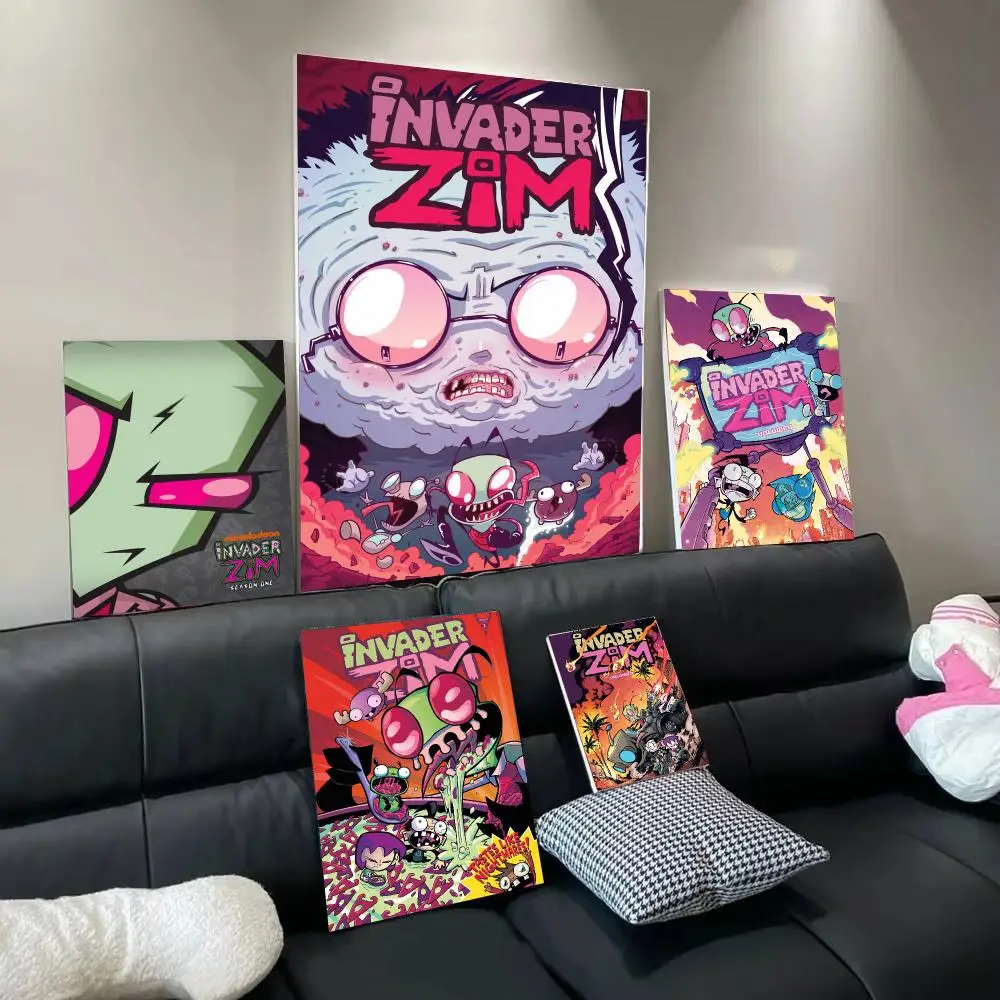 Classic Anime I-Invader Zim Poster Wall Art Poster Print Decorative Artwork for Bedroom Living Room Office Home Decoration